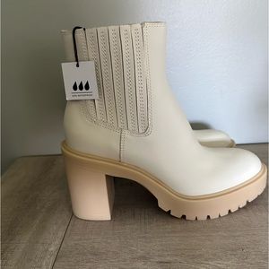 Dolce Vita Castor H2O Ivory leather boots